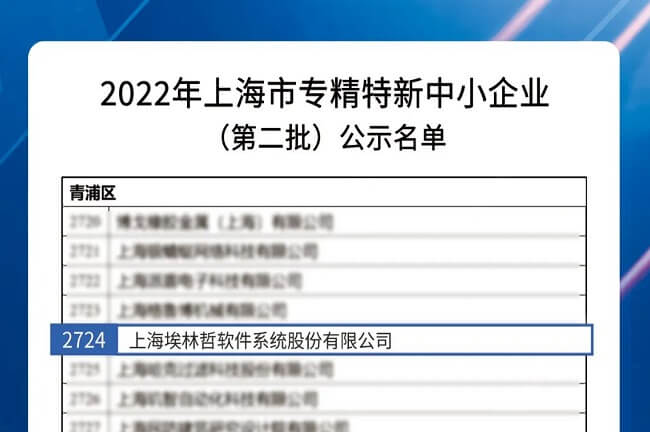 喜訊！埃林哲獲評2022年上海市